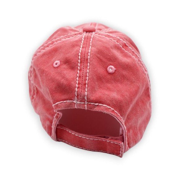 Kbethos Vintage Pink Distressed Baseball Hat Adjustable‎ Back - Picture 4 of 7